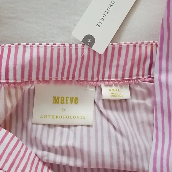 Anthropologie Gable Tiered Square Neck Puff Sleeve Pink Tunic Top Size S… - Picture 4 of 10